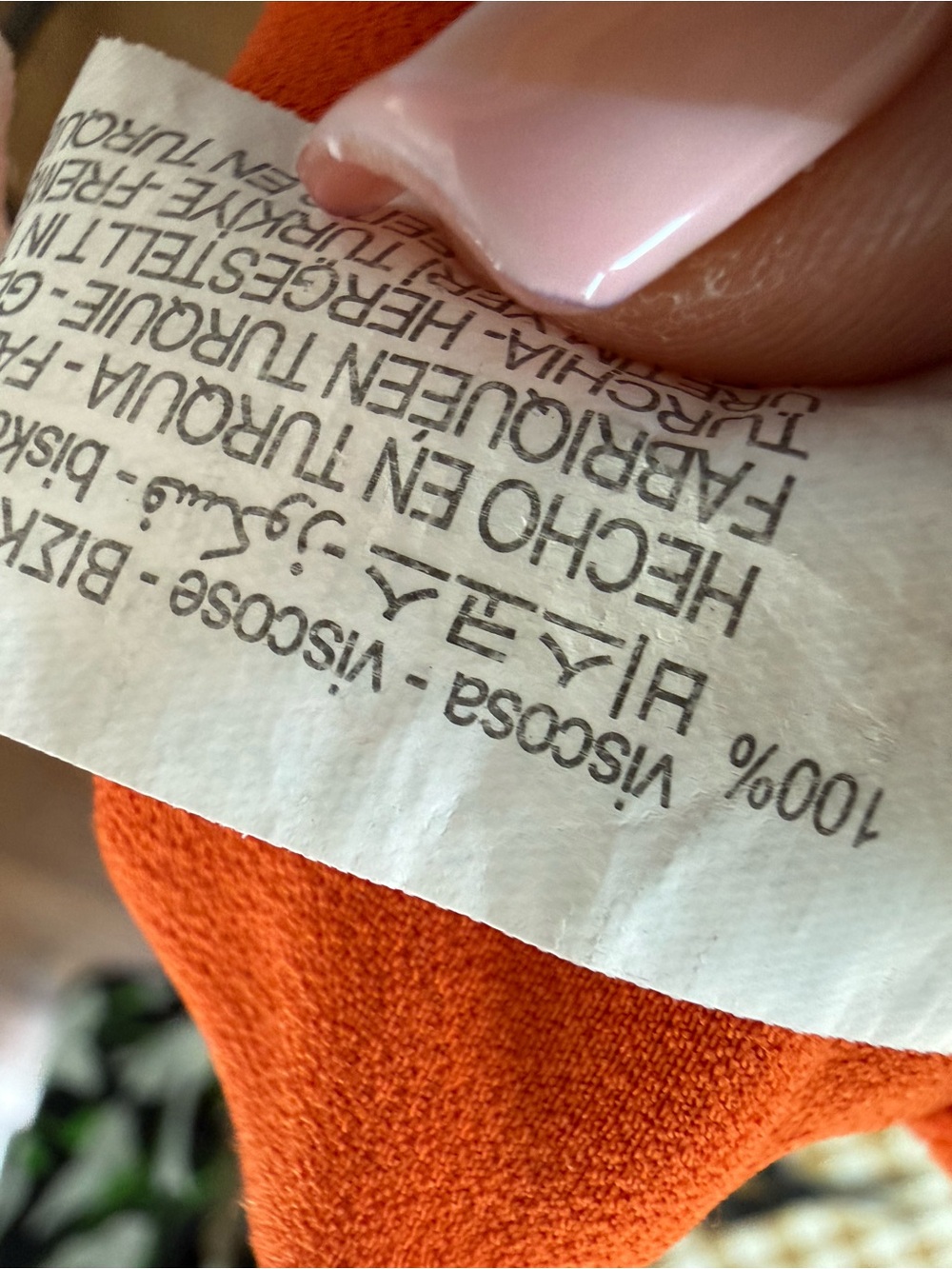 Zara Orange Long-Sleeve Button-Up Blouse Viscose XL - Picture 6 of 6
